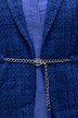 Bouclé Chain Accent Fully Lined Blazer