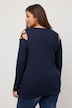 Cut Out Shoulder Detail Long Sleeve A-line Fit Tee