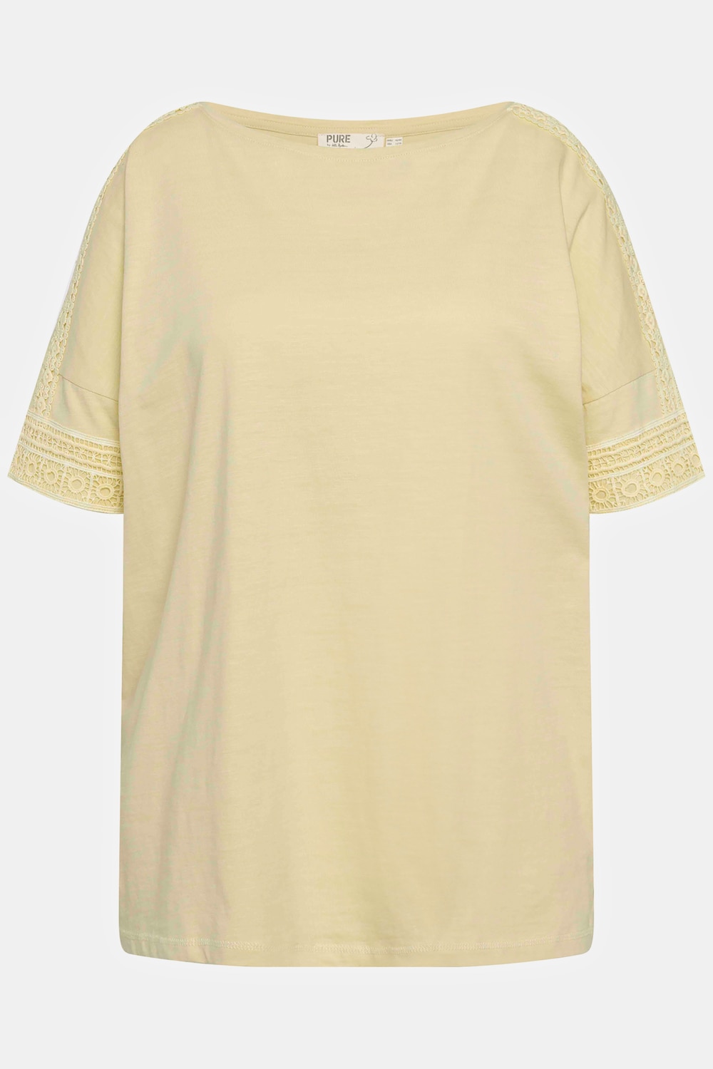 Stora storlekar T-shirt, Dam, beige, storlek: 50/52, Bomull, Ulla Popken