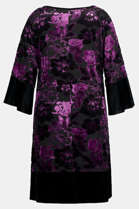 Skye Floral Burnout Velvet Dress