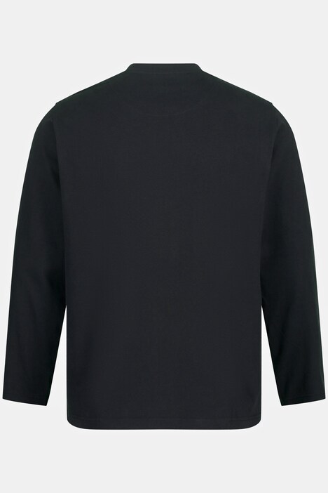 T-Shirt, Langarm, V-Ausschnitt, bis 8 XL