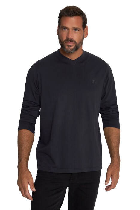 Tričko, dlouhé rukávy, výstřih do V, do 8XL