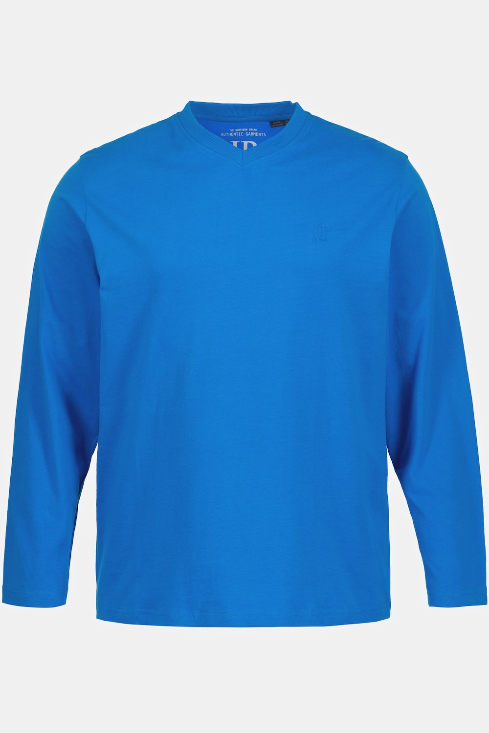 T-shirt à manches longues et col en V - jusqu'au 8 XL