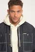 Surchemise STHUGE en jean, manches longues, col montant - jusqu'au 8 XL