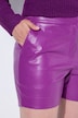 Shorts, Lederoptik, weites Bein, Komfortbund