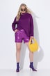 Shorts, Lederoptik, weites Bein, Komfortbund