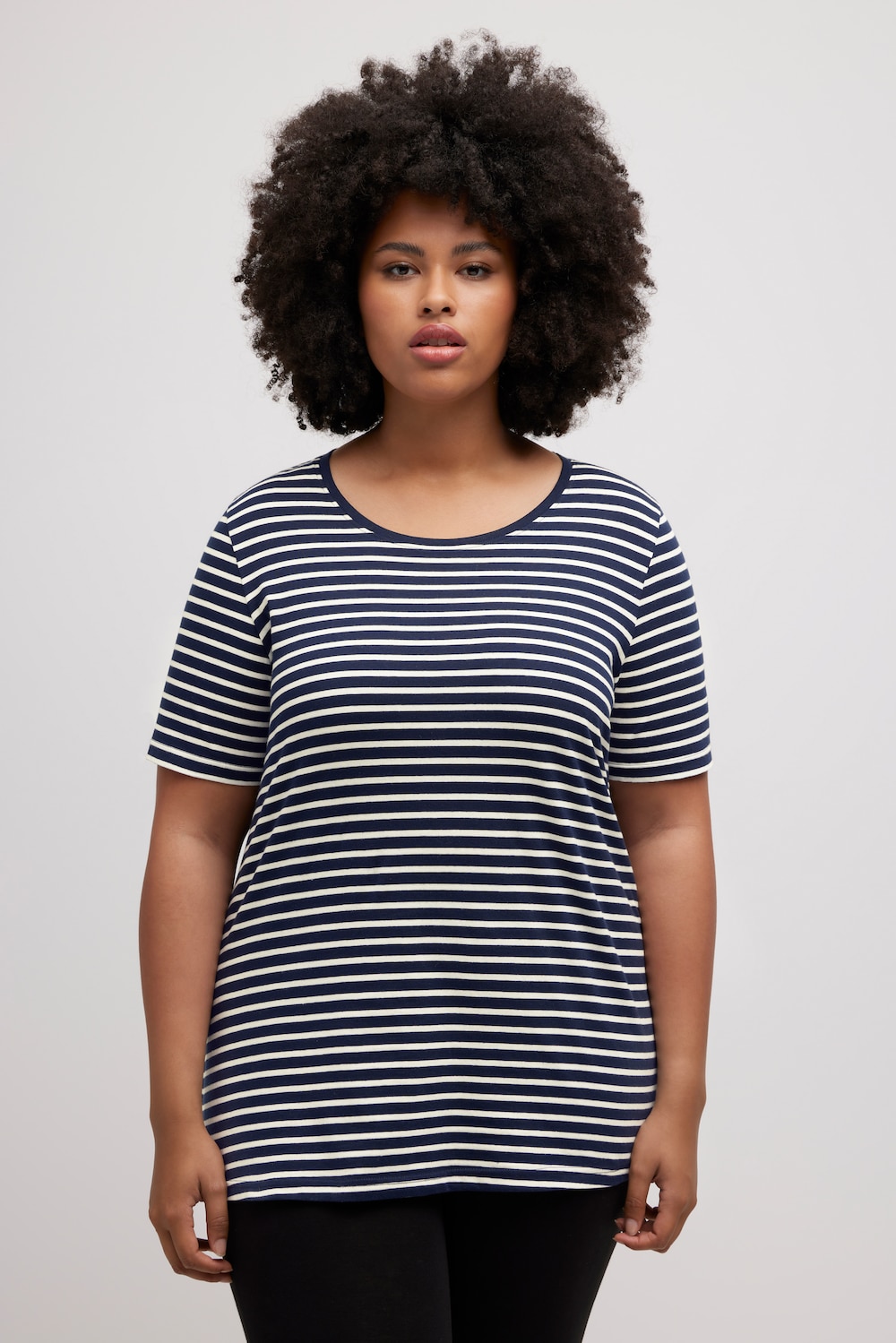 Große Größen Pyjamashirt, Damen, blau, Größe: 42/44, Baumwolle, Ulla Popken