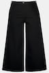 Jupe-culotte en jean, rivets, jambes larges, ceinture confortable