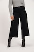 Jupe-culotte en jean, rivets, jambes larges, ceinture confortable
