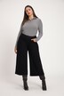 Jupe-culotte en jean, rivets, jambes larges, ceinture confortable