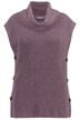 Svetr bez rukávů, měkký strukturovaný úplet, stojáček