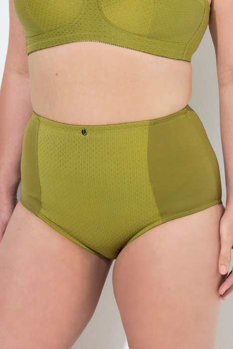 Culotte gainante, taille haute, empiècement en tissu Jacquard