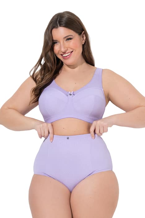 Kalhotky, vysoký pas, žakárová vsadka