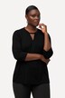 Shirt, gedraaide opstaande kraag, classic, 3/4-mouw, lyocell