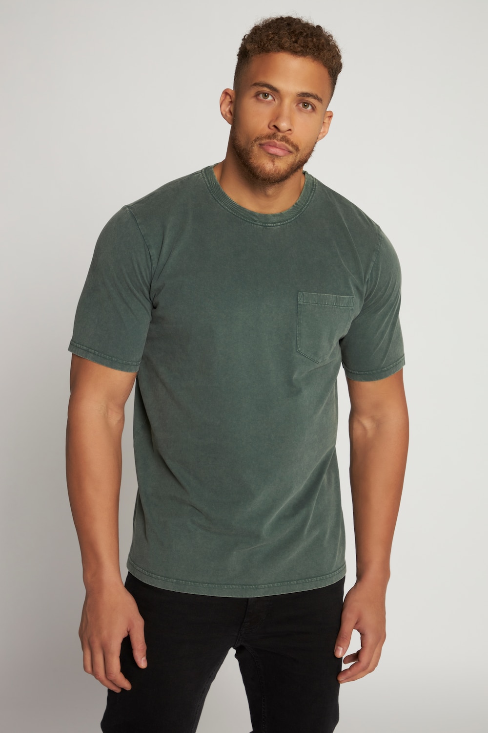 Grote Maten T-shirt, Heren, groen, Maat: L, Katoen, JP1880