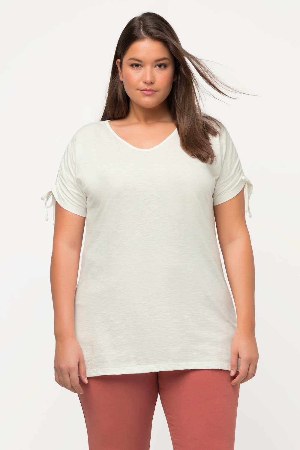 Große Größen T-Shirt, Damen, weiß, Größe: 46/48, Baumwolle, Ulla Popken