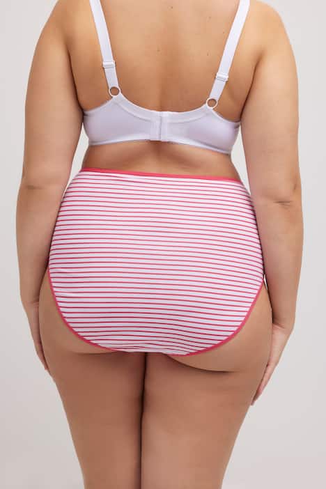 Maxitrosor, 3-pack, ränder, high waist