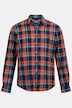 STHUGE ternet skjorte, langærmet, flanel, moderne pasform, kentkrave, op til 8 XL