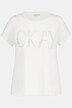 T-Shirt, Classic Fit, OKAY Glitzer Statement, Rundhals, Halbarm