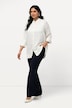 Pantalon de tailleur à jambe droite et large, taille élastique