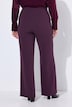 Pantalon de tailleur à jambe droite et large, taille élastique