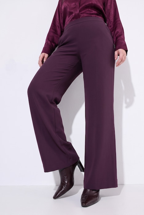 Triacetate Blend Wide Straight Leg Suit Pants