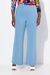 Pantalón de traje, pernera ancha y recta, cintura elástica