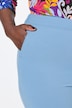 Pantalón de traje, pernera ancha y recta, cintura elástica