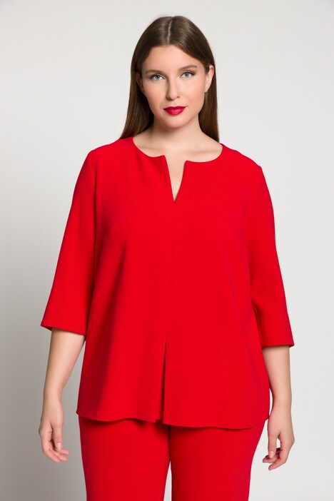 Inverted Pleat Front Hem Blouse