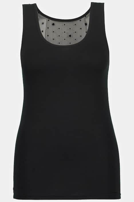 Podkoszulek, ciapki, serduszka, Slim Fit, siateczkowa wstawka