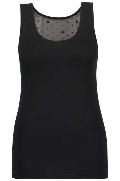 Spodní košilka, puntíky, srdíčka, Slim střih, síťovaná vsadka