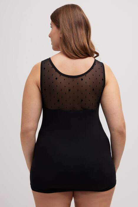 Podkoszulek, ciapki, serduszka, Slim Fit, siateczkowa wstawka