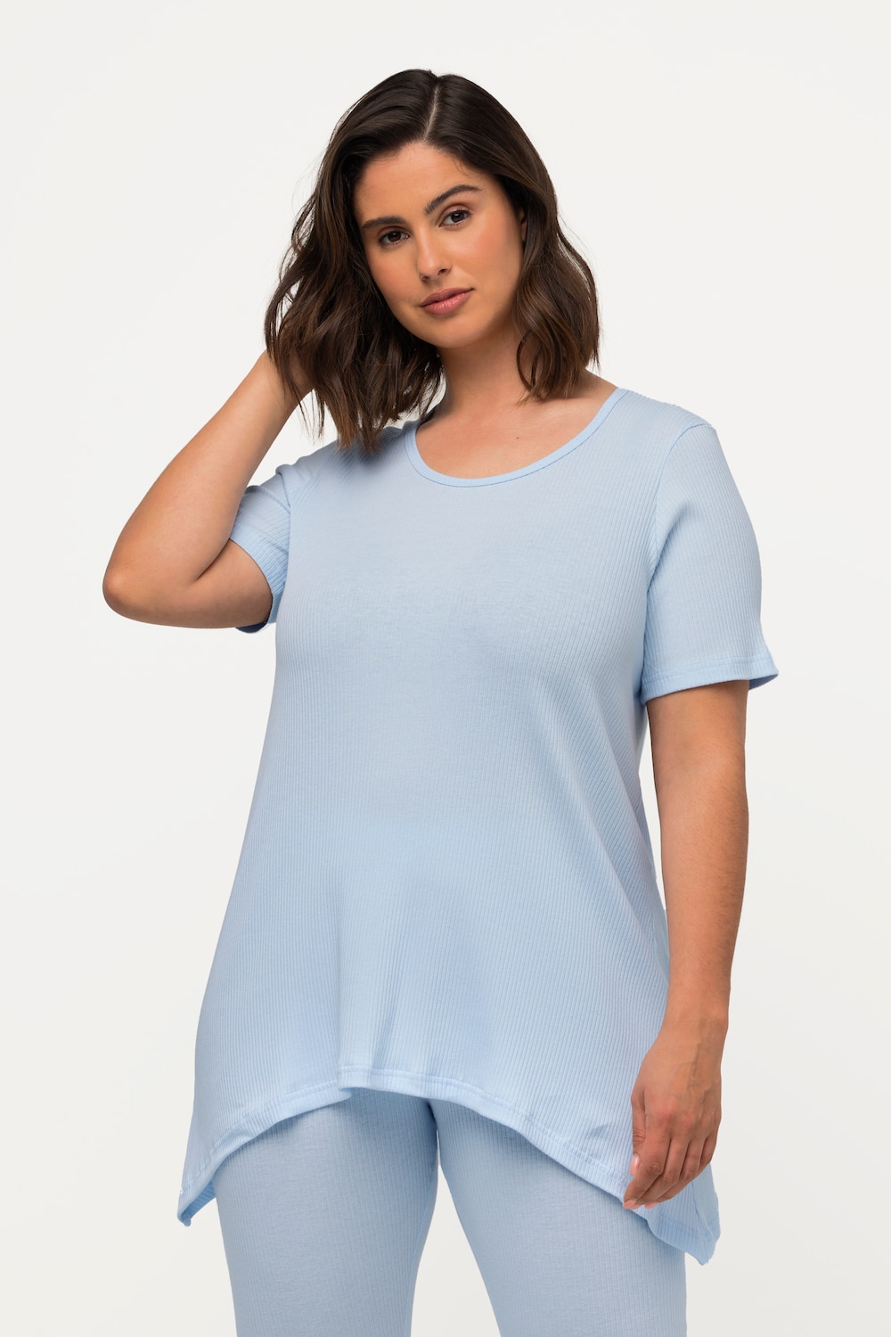 Grote Maten shirt, Dames, blauw, Maat: 50/52, Katoen, Ulla Popken