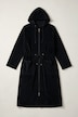 Bademantel, 2-Wege-Zipper, Kapuze, Frottee