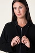 Bademantel, 2-Wege-Zipper, Kapuze, Frottee