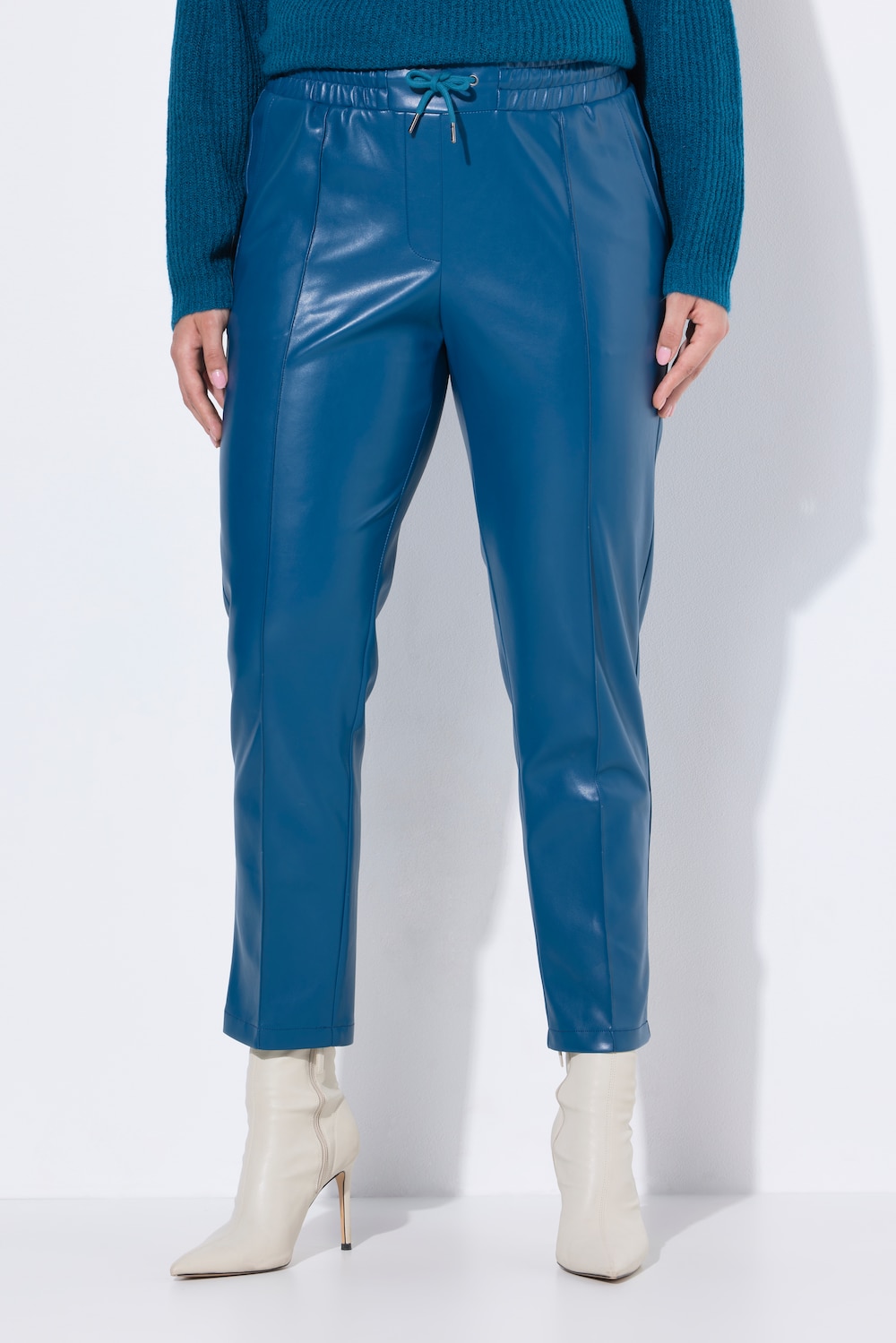 Große Größen 7/8-Hose, Damen, türkis, Größe: 46, Polyester/Synthetische Fasern, Ulla Popken