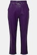 7/8-broek, leerlook, plooien, elastische tailleband