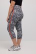 Sportowe leginsy 3/4, marmurkowe, zasuwana kieszeń, materiał z recyklingu