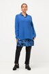 Pullover, Patentstrick, V-Ausschnitt, Langarm