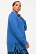 Pullover, Patentstrick, V-Ausschnitt, Langarm