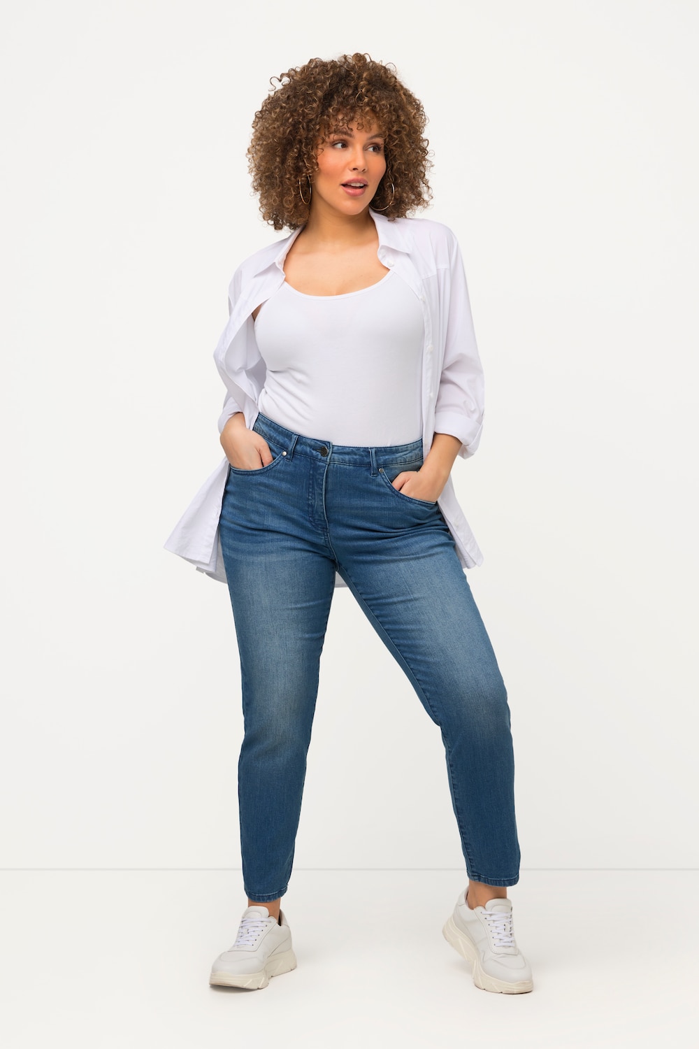 Grote Maten jeans Sarah, Dames, blauw, Maat: 44, Katoen, Ulla Popken