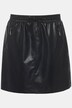 Spódnica mini, imitacja skóry, linia litery A, elastyczny pas