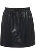 Mini sukně, A střih, elastický pas, kožený vzhled