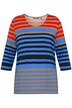 Pruhované tričko, vpředu dvouvrstvé, výstřih do V, 3/4 rukávy