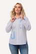 Overhemdblouse, letters, overhemdkraag, lange mouwen