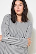 Koszulka w paski, okrągły dekolt, długi rękaw