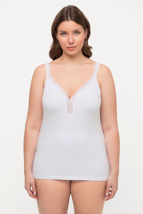 Lace Trimmed Sweetheart Neckline Cami, Undershirts