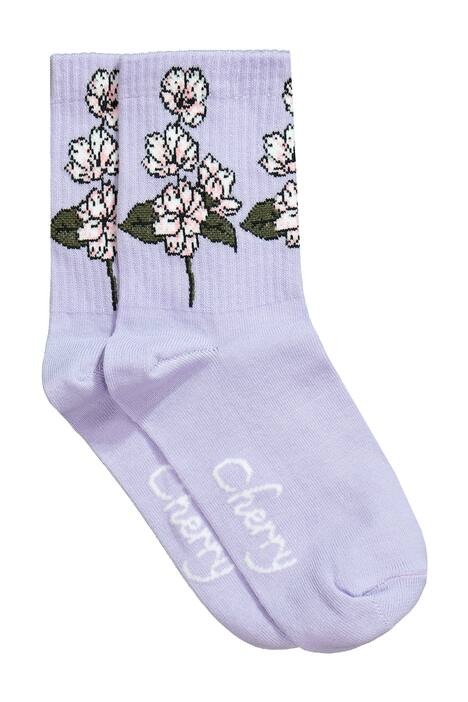 Ponožky, květy, měkká žebrovaná holeň