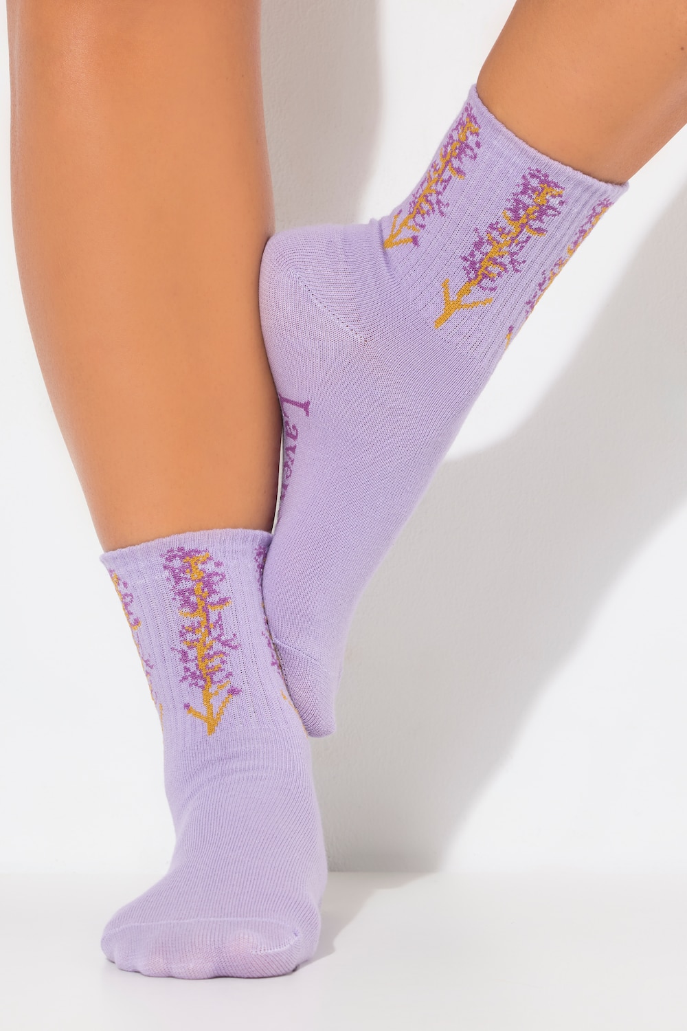 Große Größen Socken, Damen, lila, Größe: 39-42, Baumwolle/Synthetische Fasern, Ulla Popken