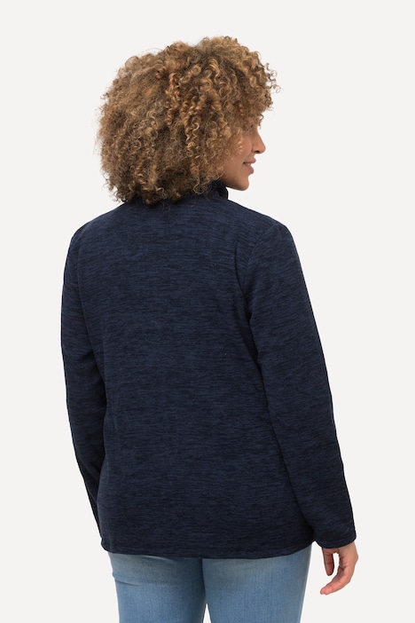 Melange Zip Front Fleece Jacket | all Sweatshirts | Sweatshirts